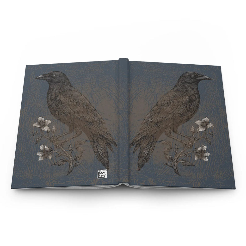 Weathered Blackbird and Flowers Design Journal