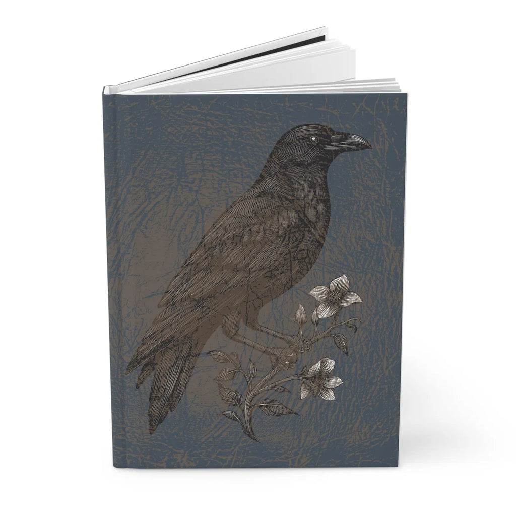 Weathered Blackbird and Flowers Design Journal