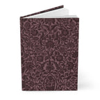Wine-colored vintage damask print journal